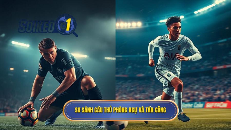 3. So sánh cầu thủ phòng ngự và tấn công