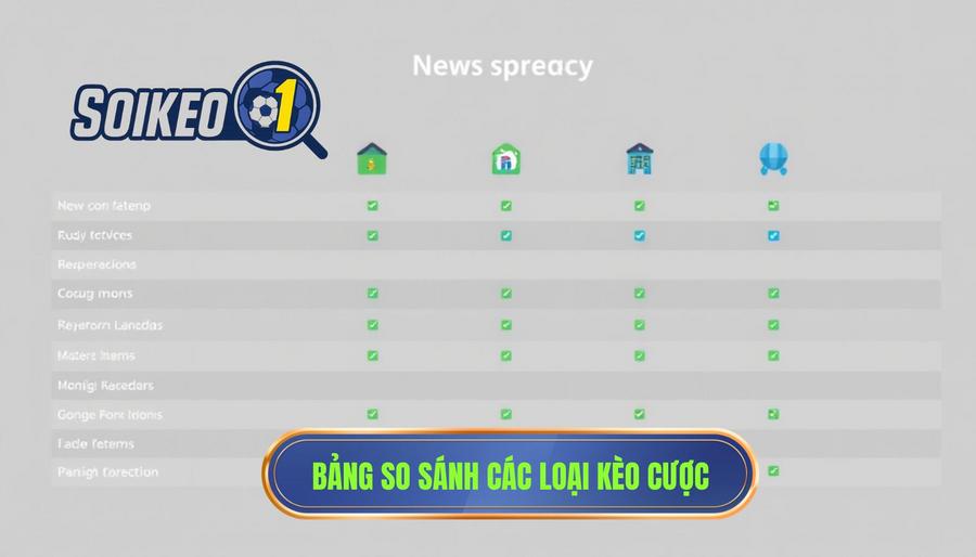 Bảng so sánh các loại kèo cho người mới bắt đầu
